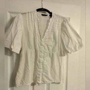 New York & company White Cotton Ladies Shirt size M